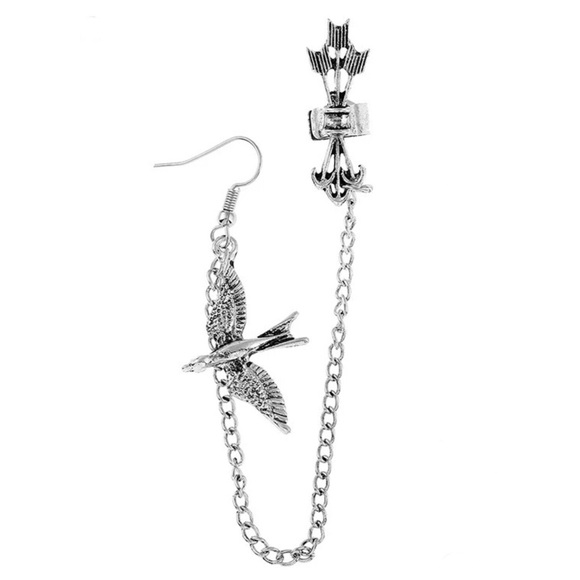 Sparrow/Bird/Arrows Cuff Earrings NWT - Picture 2 of 4